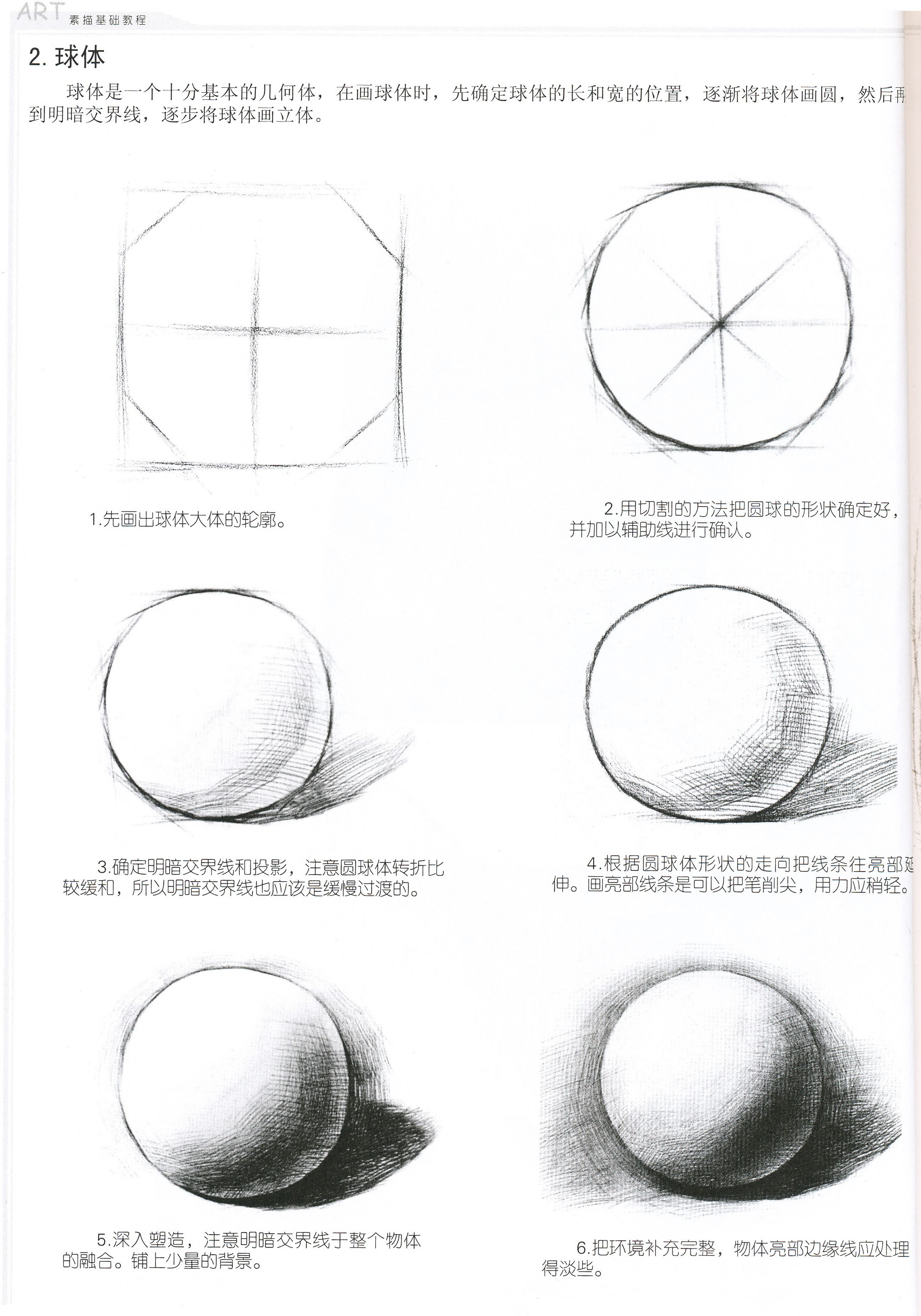 drawing of a cone with shading created through crosshatch